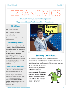 EZRANOMICS First Dates The Need-to-Knows for Economics Undergraduates&#34; Happenings| Career/Academic Advice | Opportunities