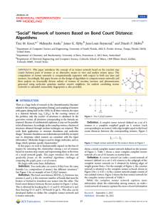 “Social” Network of Isomers Based on Bond Count Distance: Algorithms * Mahendra Awale,