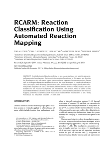 RCARM: Reaction Classification Using Automated Reaction Mapping