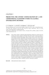 CHAPTER 9 PREDICTING THE ATOMIC CONFIGURATION OF 1- AND OPTIMIZATION METHODS