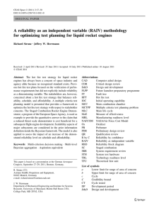 A reliability as an independent variable (RAIV) methodology