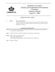 Charlotte City Council Housing and Neighborhood Development Committee Summary Minutes