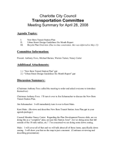 Transportation Committee Charlotte City Council Meeting Summary for April 28, 2008
