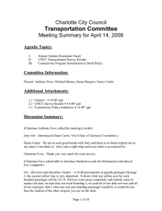 Transportation Committee Charlotte City Council Meeting Summary for April 14, 2008