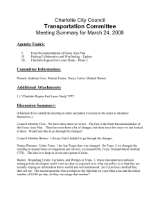 Transportation Committee Charlotte City Council Meeting Summary for March 24, 2008