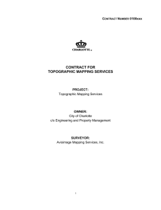 CONTRACT FOR TOPOGRAPHIC MAPPING SERVICES
