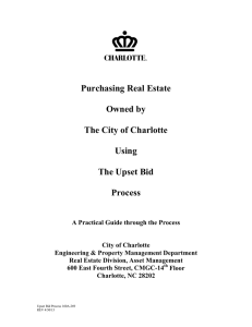 Purchasing Real Estate Owned by The City of Charlotte