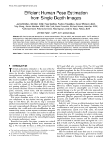 Efficient Human Pose Estimation from Single Depth Images
