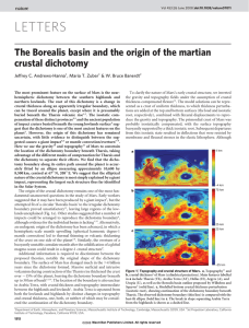 LETTERS The Borealis basin and the origin of the martian crustal dichotomy