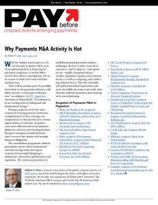 W Why Payments M&amp;A Activity Is Hot