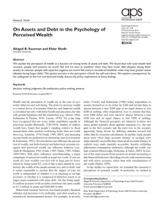 On Assets and Debt in the Psychology of Perceived Wealth