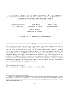 Misallocation, Selection and Productivity: A Quantitative