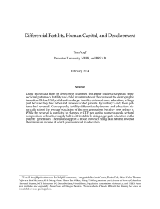 Differential Fertility, Human Capital, and Development