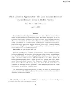 Dutch Disease or Agglomeration? The Local Economic Effects of