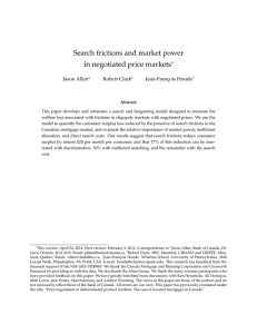 Search frictions and market power in negotiated price markets ∗ Jason Allen