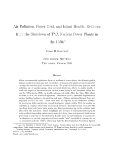 Air Pollution, Power Grid, and Infant Health: Evidence