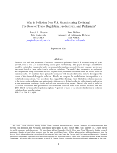 Why is Pollution from U.S. Manufacturing Declining?