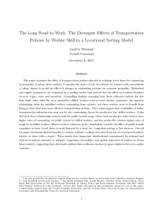 The Long Road to Work: The Divergent Eects of Transportation