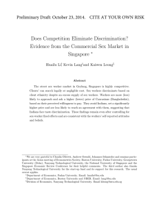 Does Competition Eliminate Discrimination? Evidence from the Commercial Sex Market in Singapore