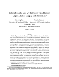 Estimation of a Life-Cycle Model with Human ∗