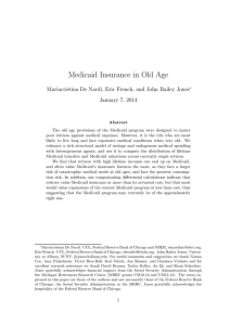 Medicaid Insurance in Old Age January 7, 2014