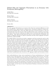 Default Risk and Aggregate Fluctuations in an Economy with Production Heterogeneity