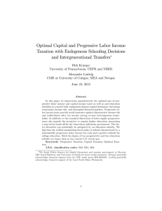 Optimal Capital and Progressive Labor Income Taxation with Endogenous Schooling Decisions