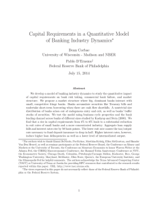 Capital Requirements in a Quantitative Model of Banking Industry Dynamics