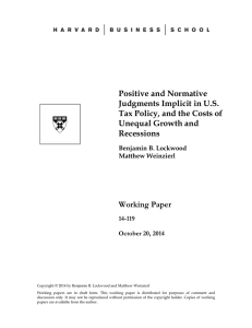 Positive and Normative Judgments Implicit in U.S. Unequal Growth and