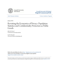 Revisiting the Economics of Privacy: Population Goods