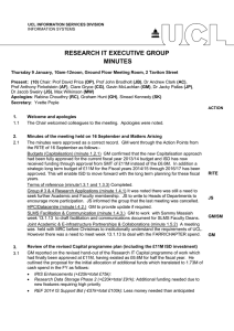 RESEARCH IT EXECUTIVE GROUP MINUTES