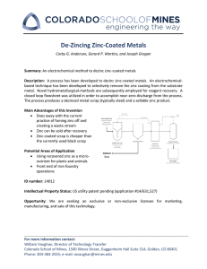 De-Zincing Zinc-Coated Metals