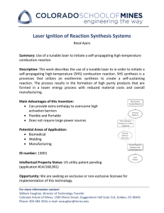 Laser Ignition of Reaction Synthesis Systems
