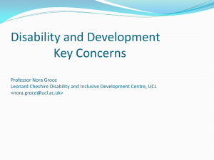 Disability and Development Key Concerns