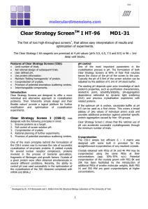 Clear Strategy Screen I HT-96 MD1-31