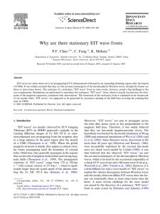 Why are there stationary EIT wave fronts P.F. Chen , C. Fang