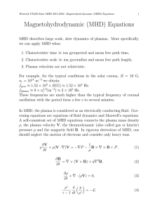 Magnetohydrodynamic (MHD) Equations