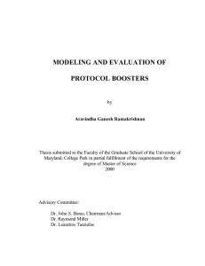 MODELING AND EVALUATION OF PROTOCOL BOOSTERS