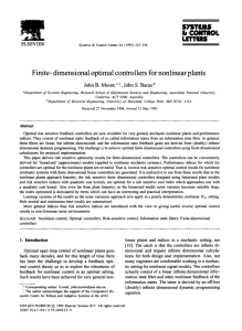 Finite- dimensional optimal controllers for nonlinear plants SYSTIMIkS Ib ¢ONTiK)I.