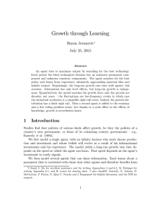 Growth through Learning Boyan Jovanovic July 25, 2015