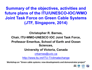 Summary of the objectives, activities and future plans of the ITU/UNESCO-IOC/WMO