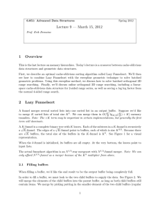 Lecture 9 — March 15, 2012 1  Overview