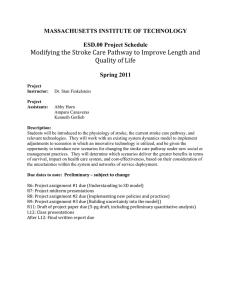 Modifying the Stroke Care Pathway to Improve Length and  Quality of Life  MASSACHUSETTS INSTITUTE OF TECHNOLOGY