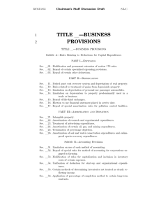 TITLE PROVISIONS 1 2