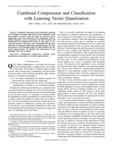Combined Compression and Classification with Learning Vector Quantization John S. Baras,