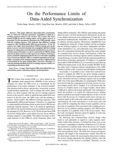 On the Performance Limits of Data-Aided Synchronization , Member, IEEE