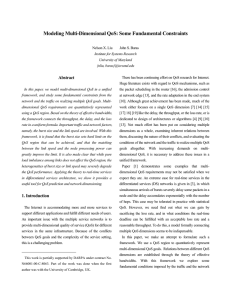 Modeling Multi-Dimensional QoS: Some Fundamental Constraints Abstract