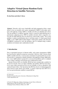 Adaptive Virtual Queue Random Early Detection in Satellite Networks