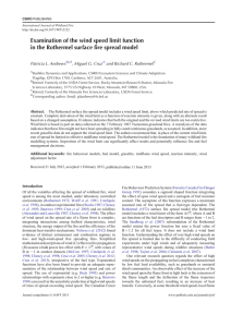 Examination of the wind speed limit function Patricia L. Andrews