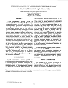 S. M. INTEGRATED MANAGEMENT LARGE SATELLITE-TERRESTRIAL NETWORKS'